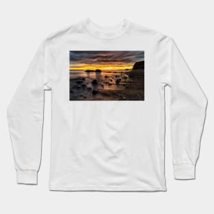 Sunrise at Seahams Chemical Beach Long Sleeve T-Shirt